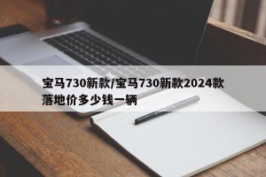 宝马730新款/宝马730新款2024款落地价多少钱一辆